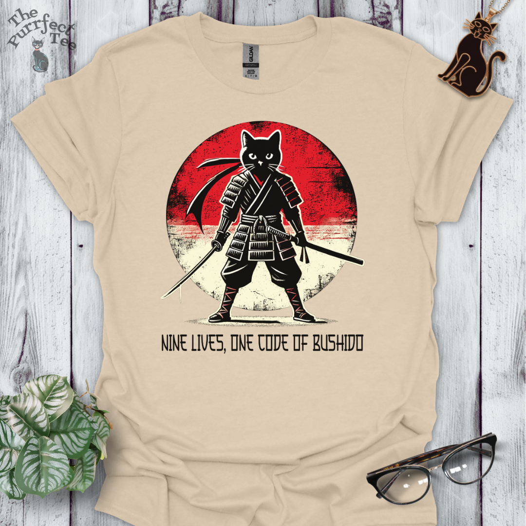 Nine lives one Bushido cat t-shirt