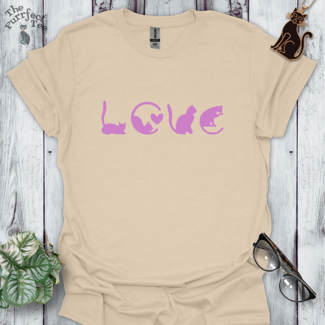 Cats as love pink