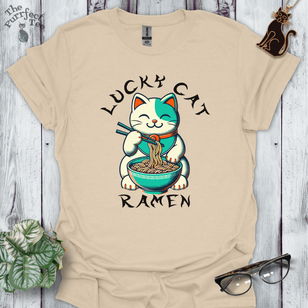 Lucky cat ramen t-shirt