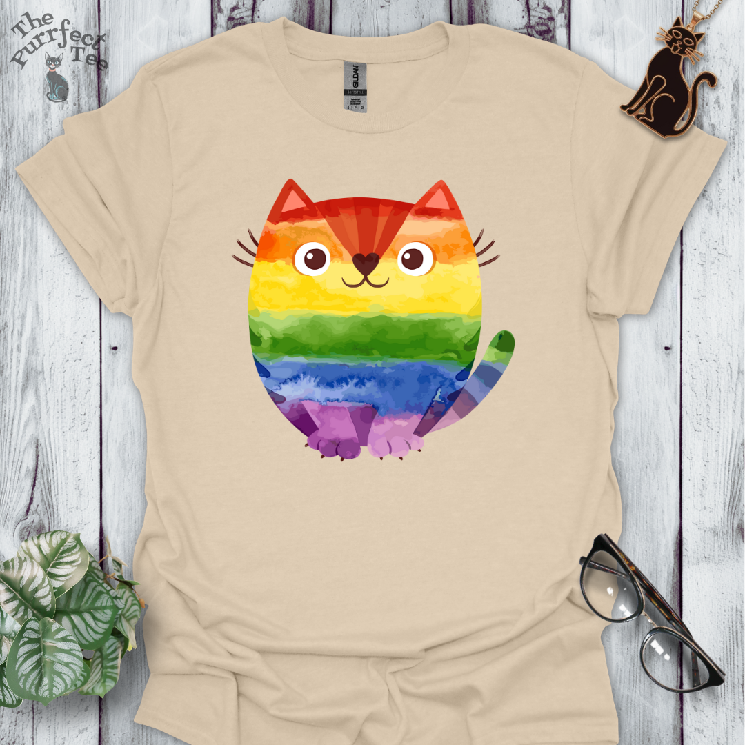 Cat rainbow colours