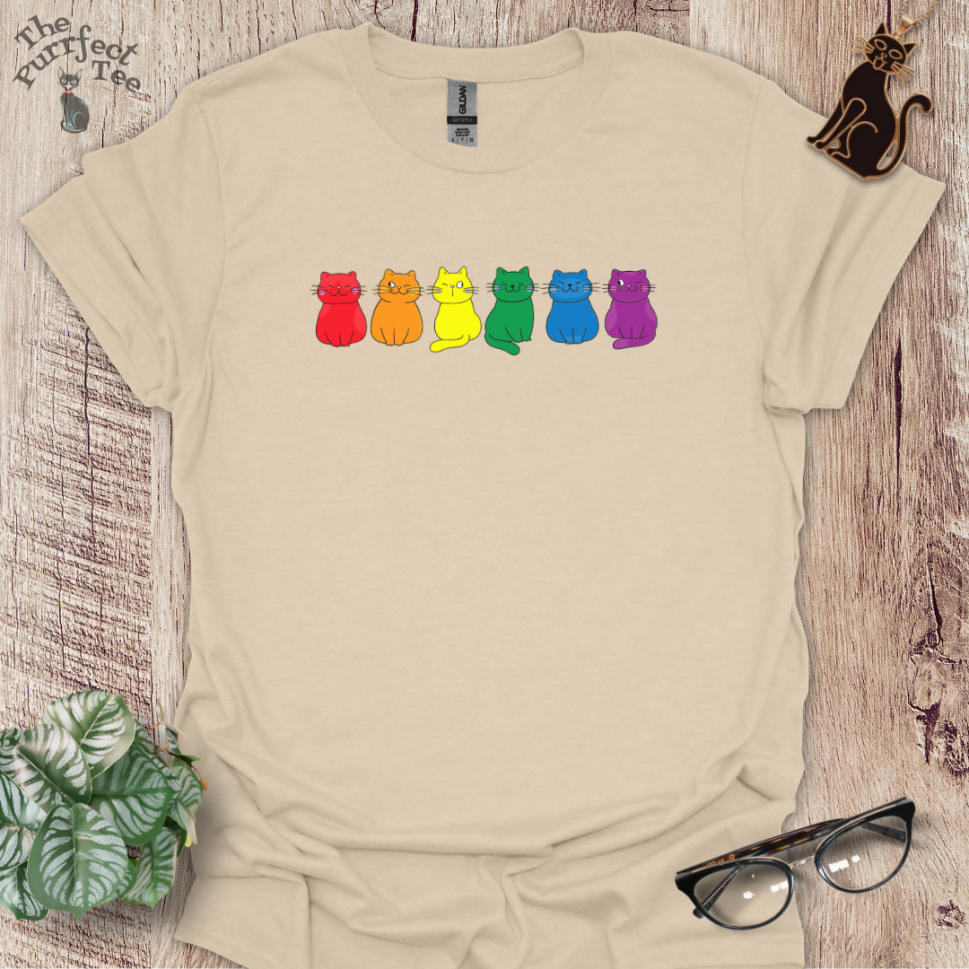 Rainbow cat t-shirt