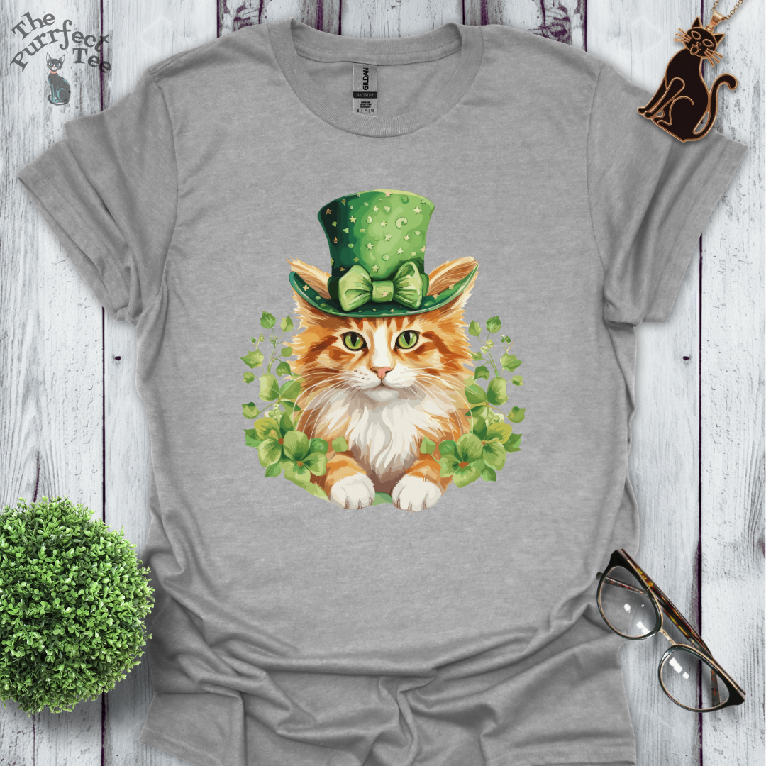 St. Patrick's Day ginger cat t-shirt