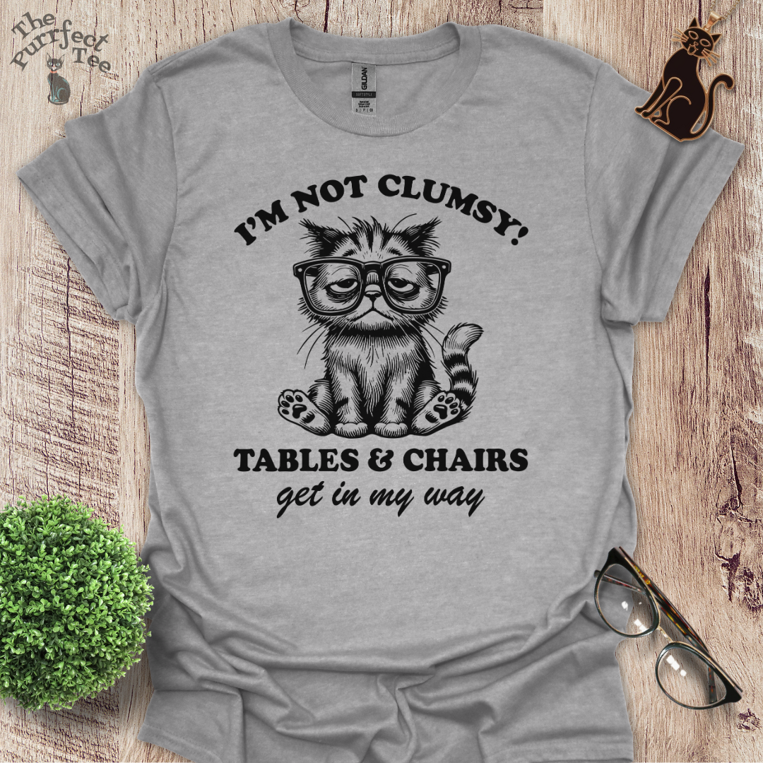 I'm not clumsy cat t-shirt
