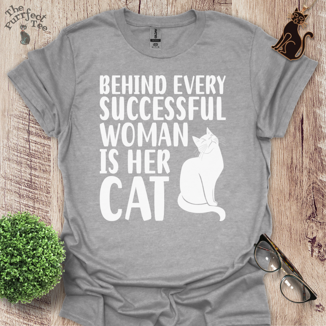 Successful woman cat t-shirt