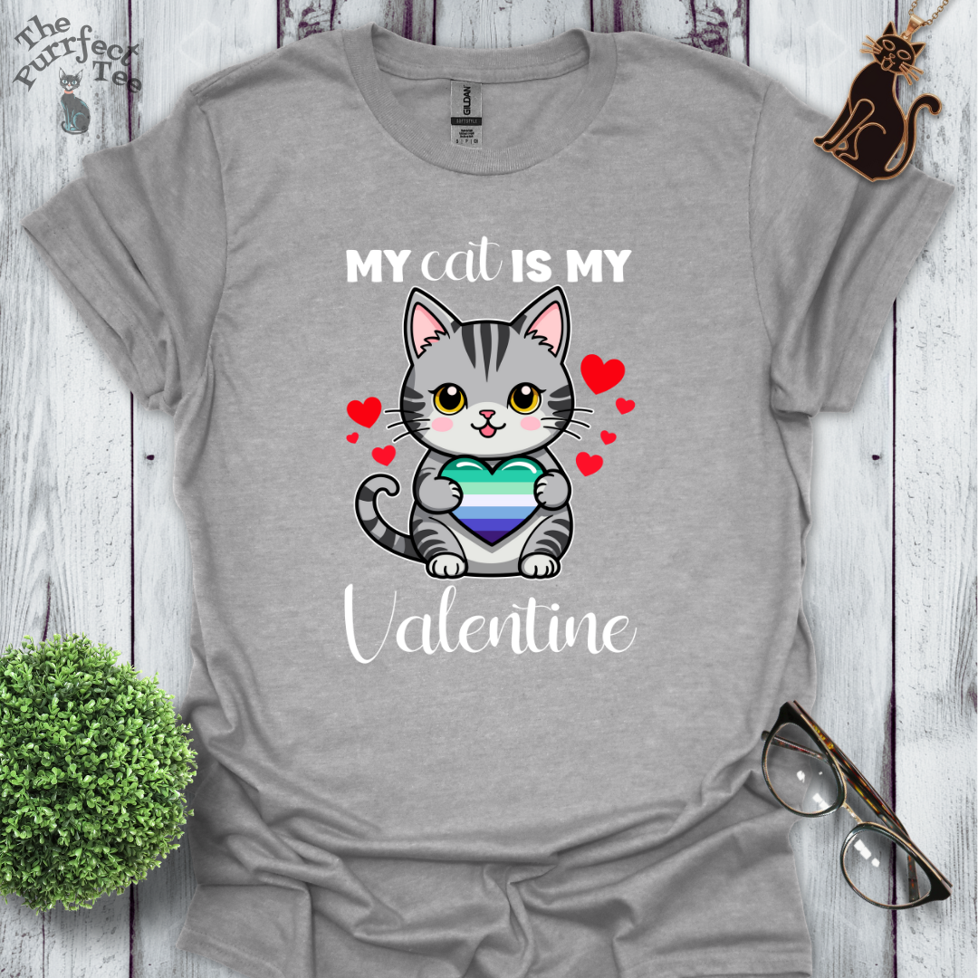 My cat is my valentine - gay men heart