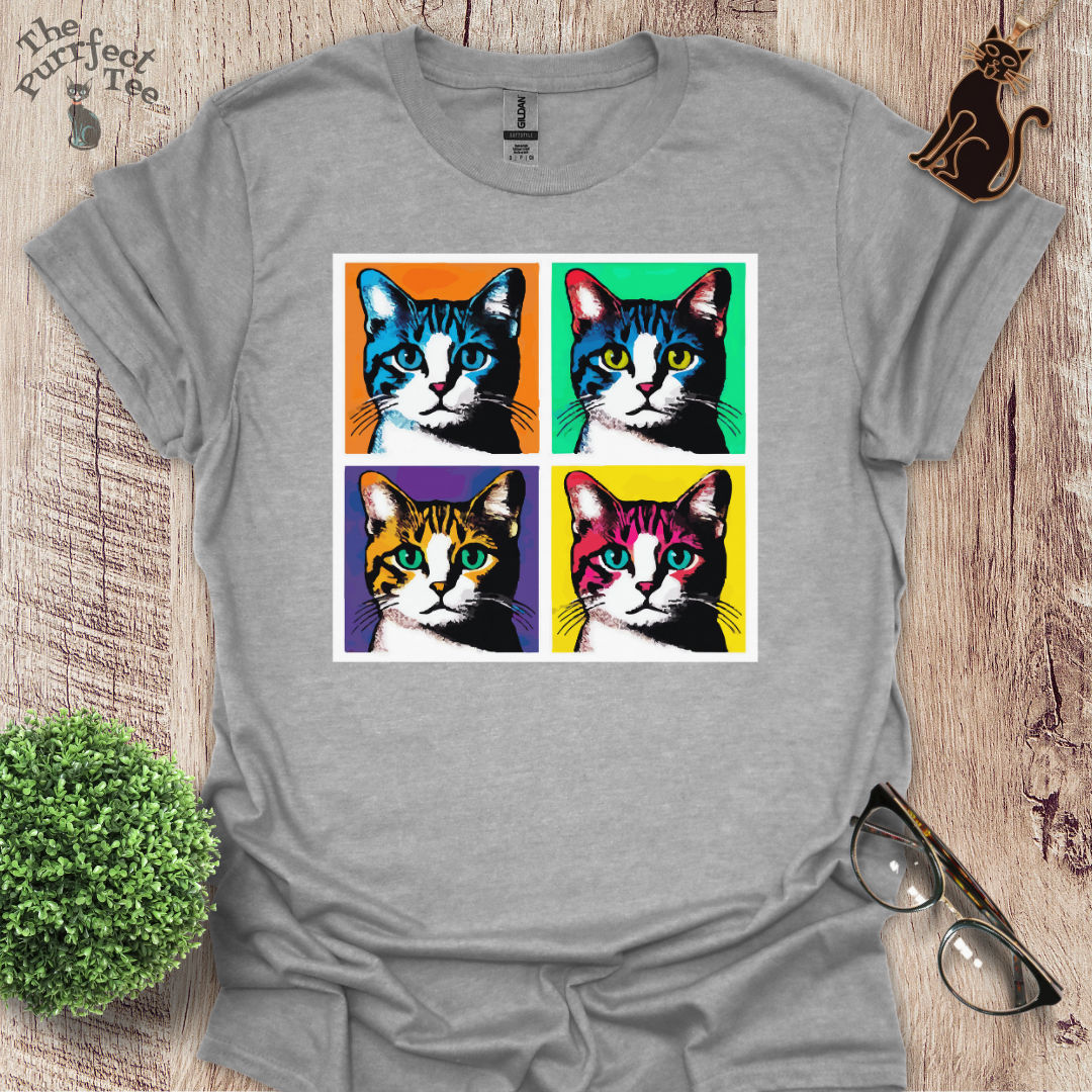 Warhol cat t-shirt