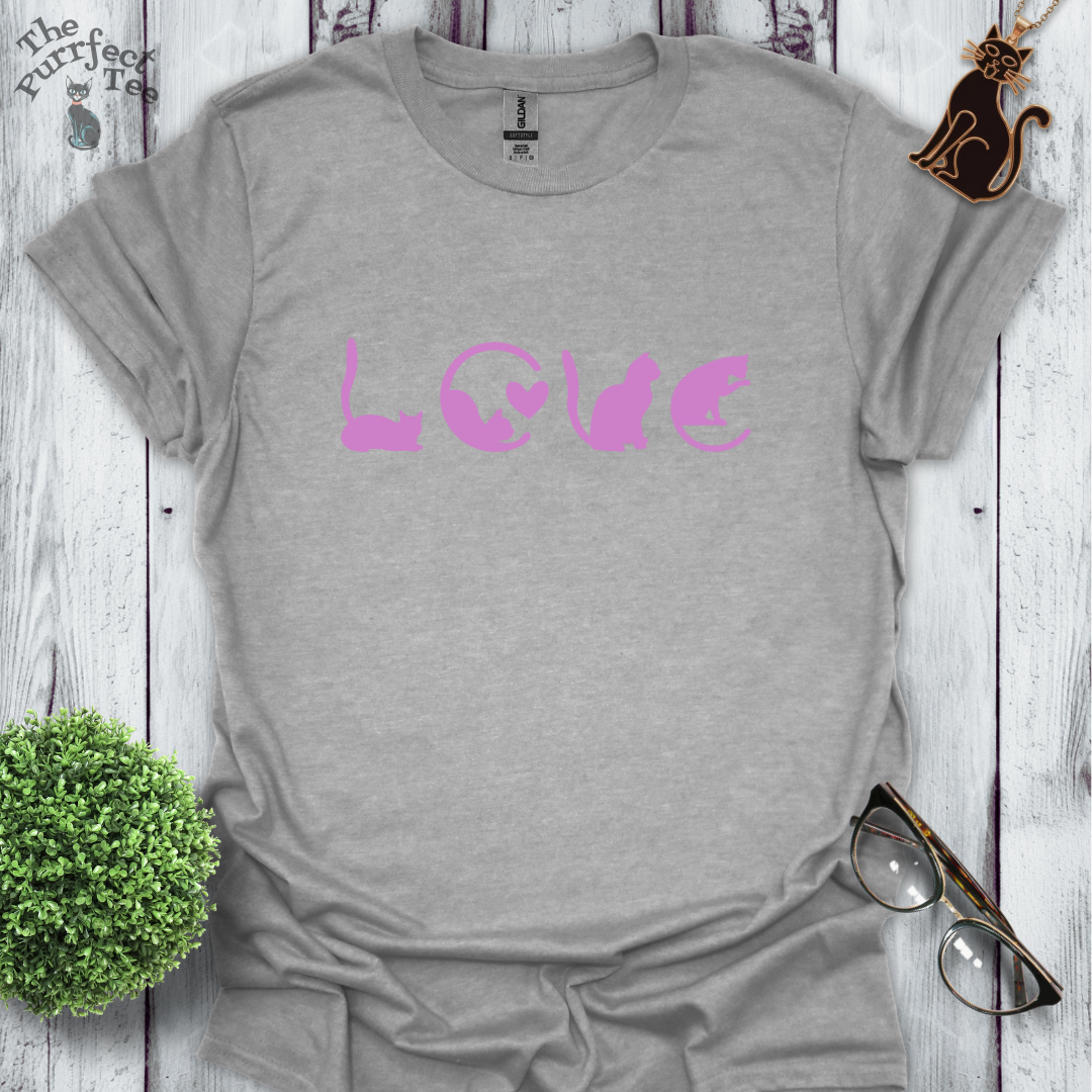 Cats as love pink