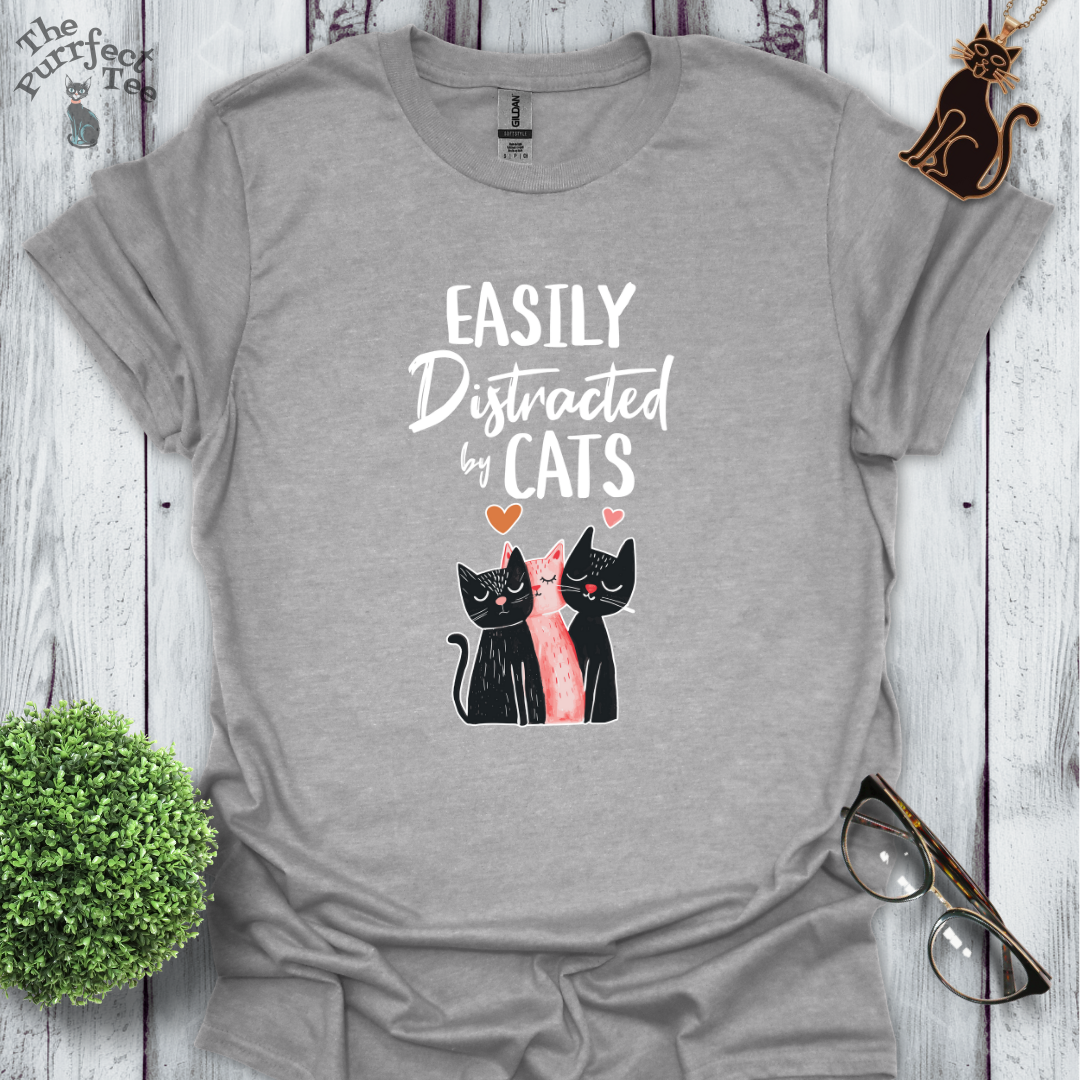Easily distracted by cats - 3 cats