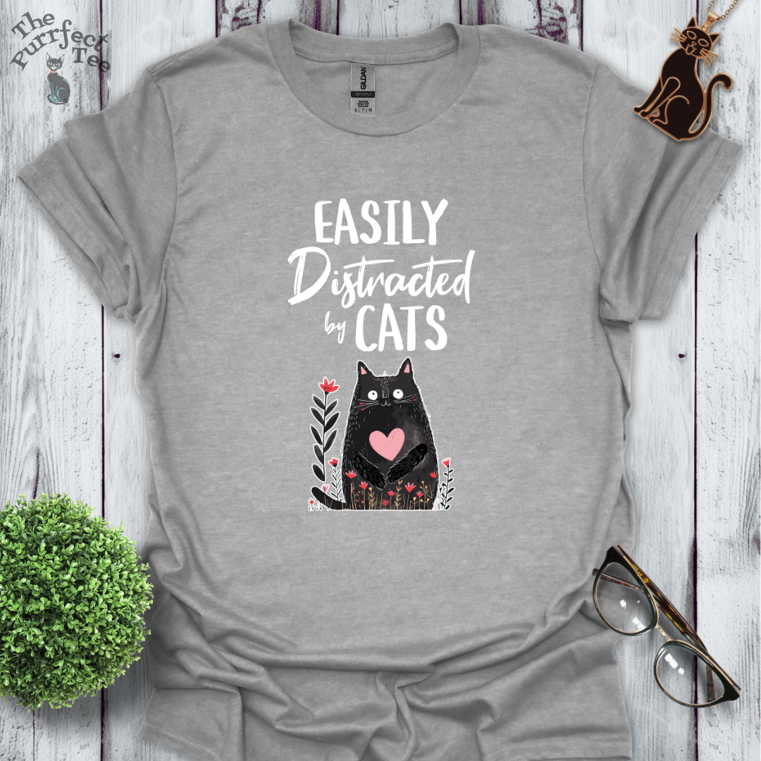 Easily distracted by cats - cat with heart