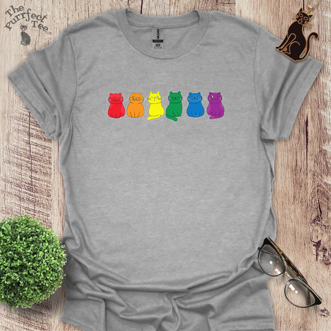 Rainbow cat t-shirt
