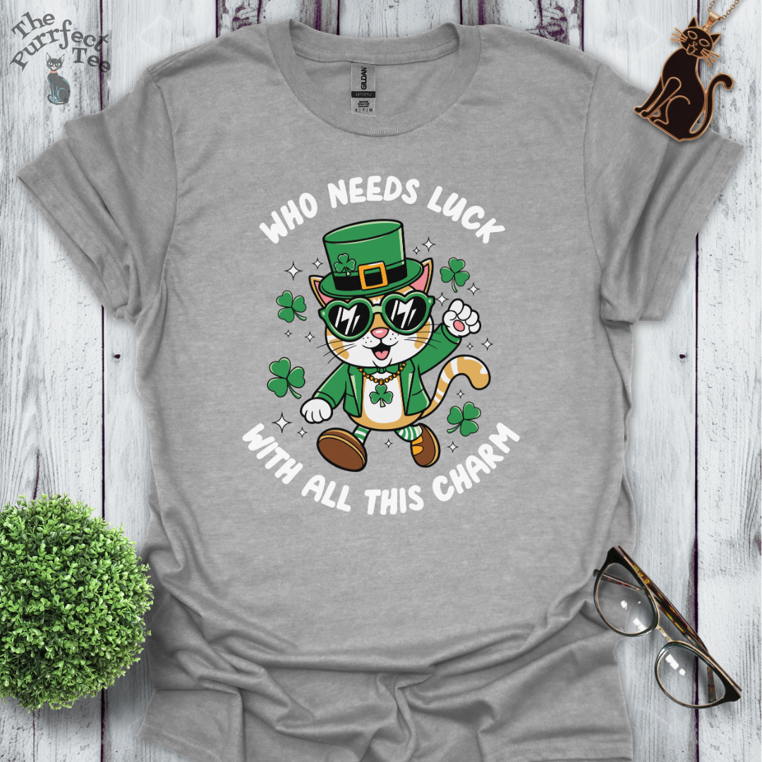 Who needs luck cat t-shirt