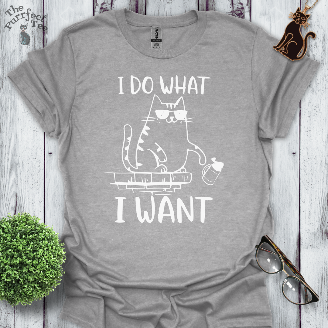 I do what I want cat t-shirt
