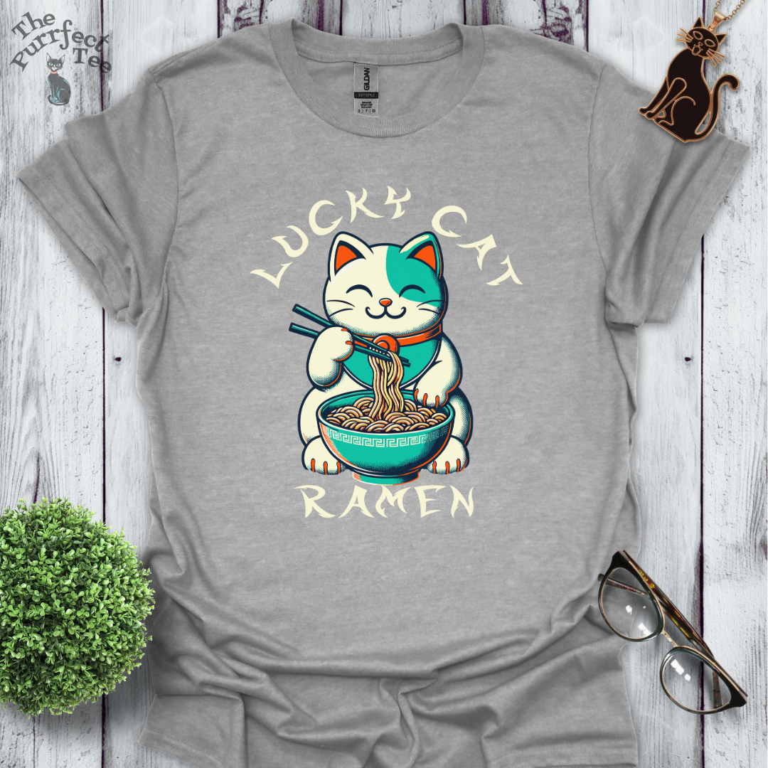 Lucky cat ramen t-shirt