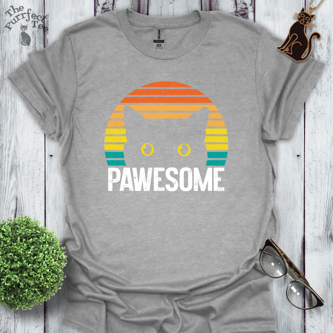 Pawesome cat t shirt