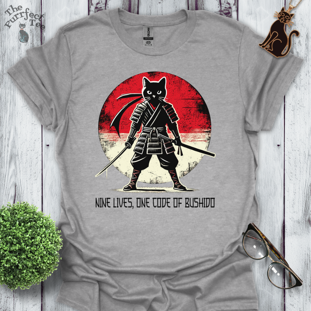 Nine lives one Bushido cat t-shirt