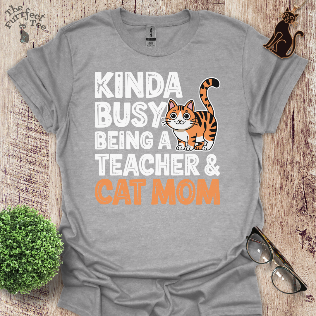 Kinda busy cat t-shirt