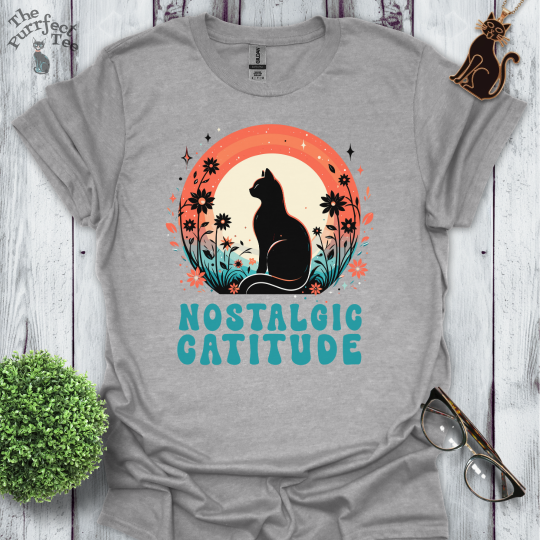 Nostalgic catitude cat t-shirt