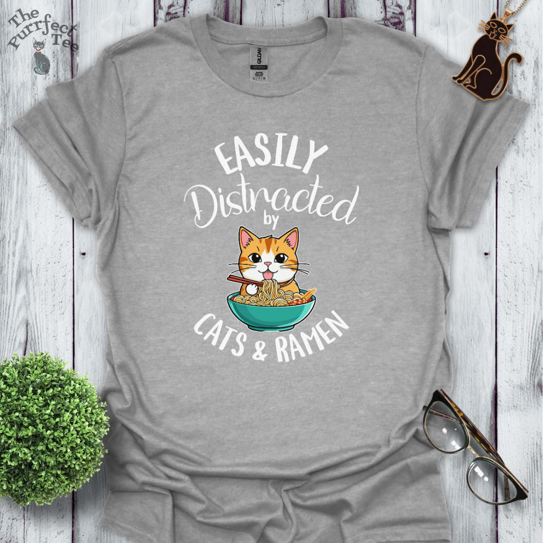 Cats and ramen t-shirt