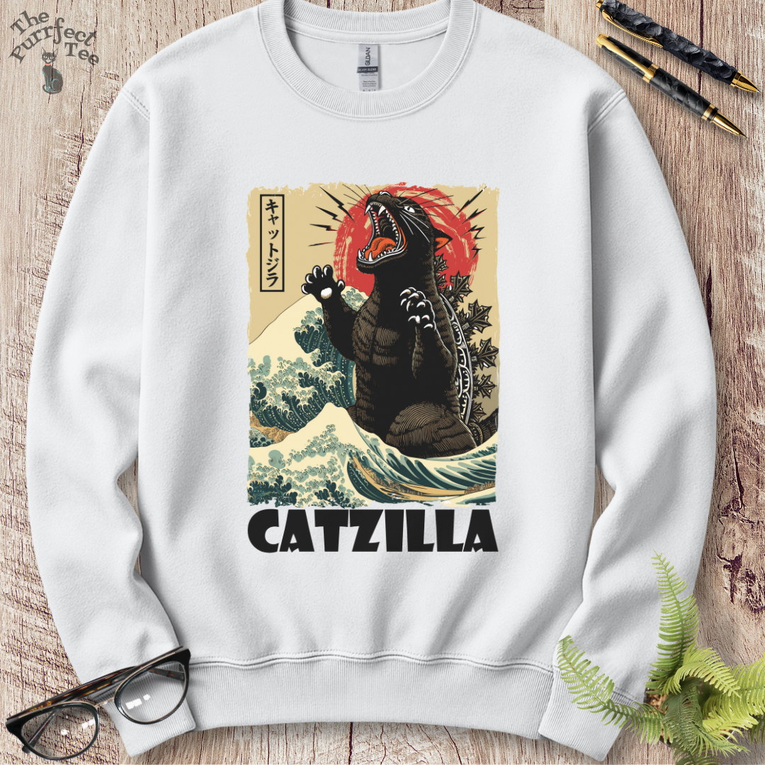 Catzilla Sweatshirt - Retro Inspired Quirky Design