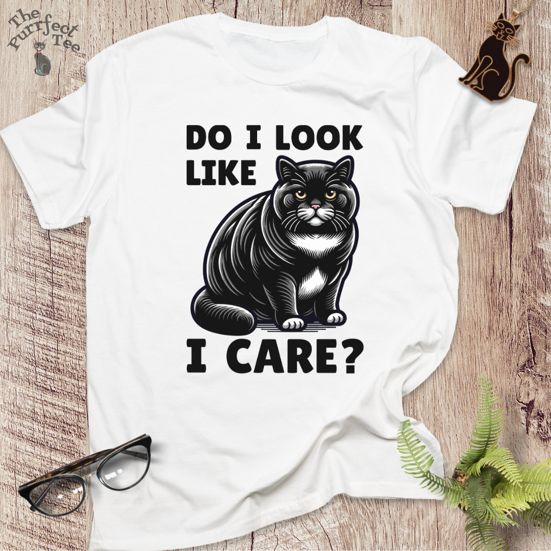 Do I look like I care cat t-shirt