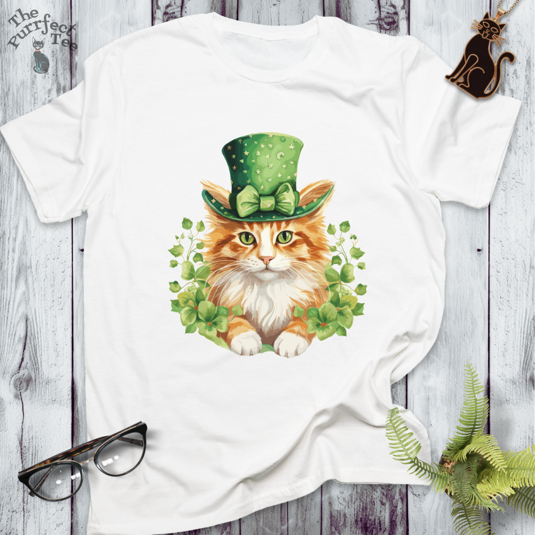 St. Patrick's Day ginger cat t-shirt