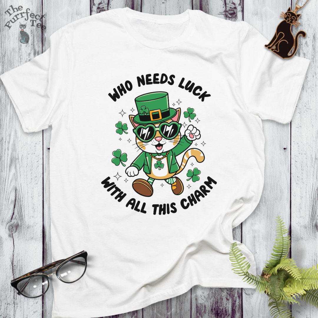 Who needs luck cat t-shirt
