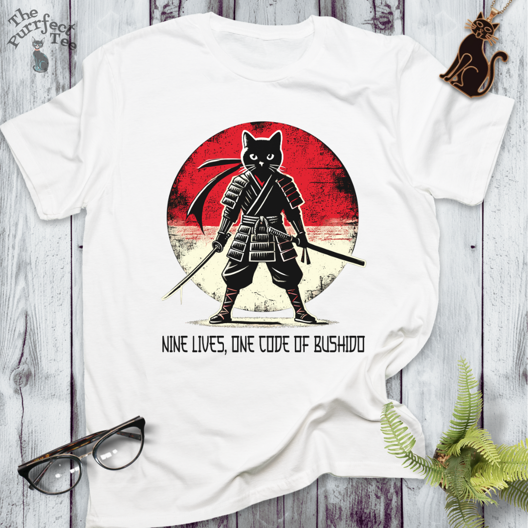 Nine lives one Bushido cat t-shirt