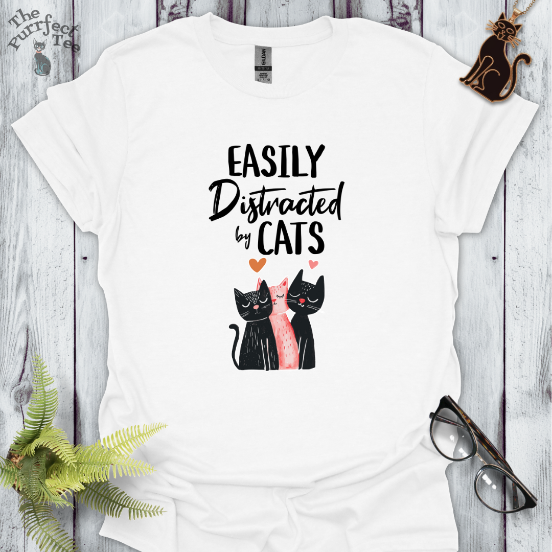 Easily distracted by cats - 3 cats