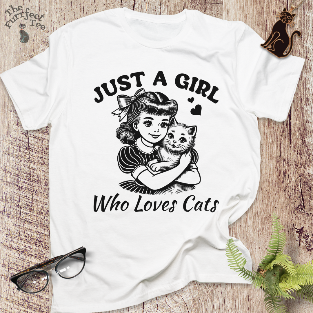Just a girl who loves cats cat t-shirt