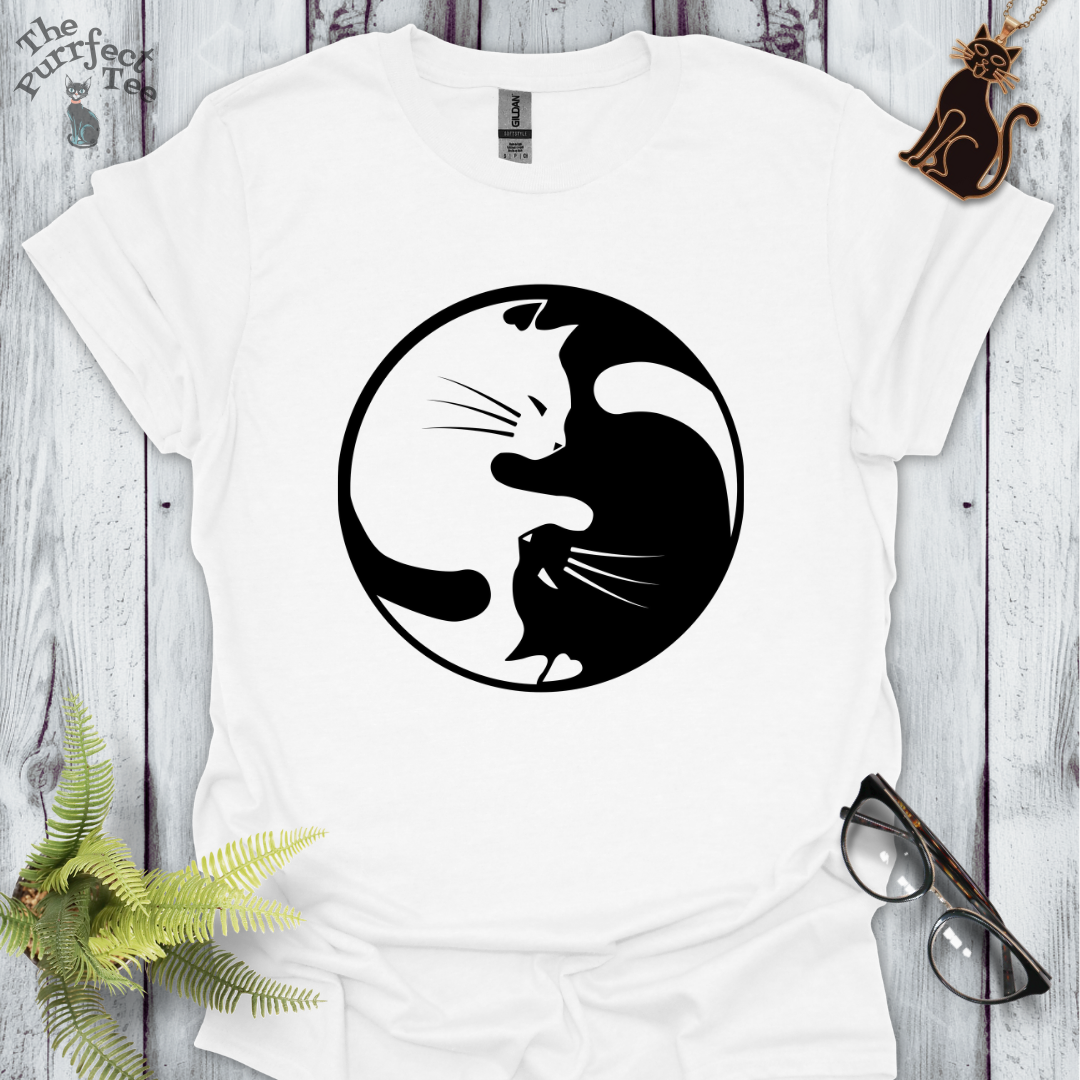 Cat yin yang white/black