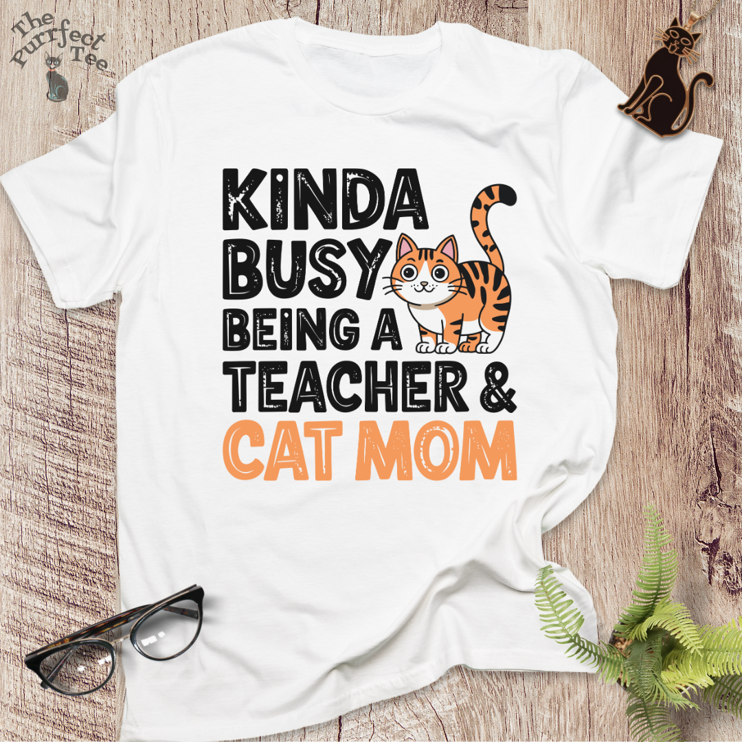 Kinda busy cat t-shirt