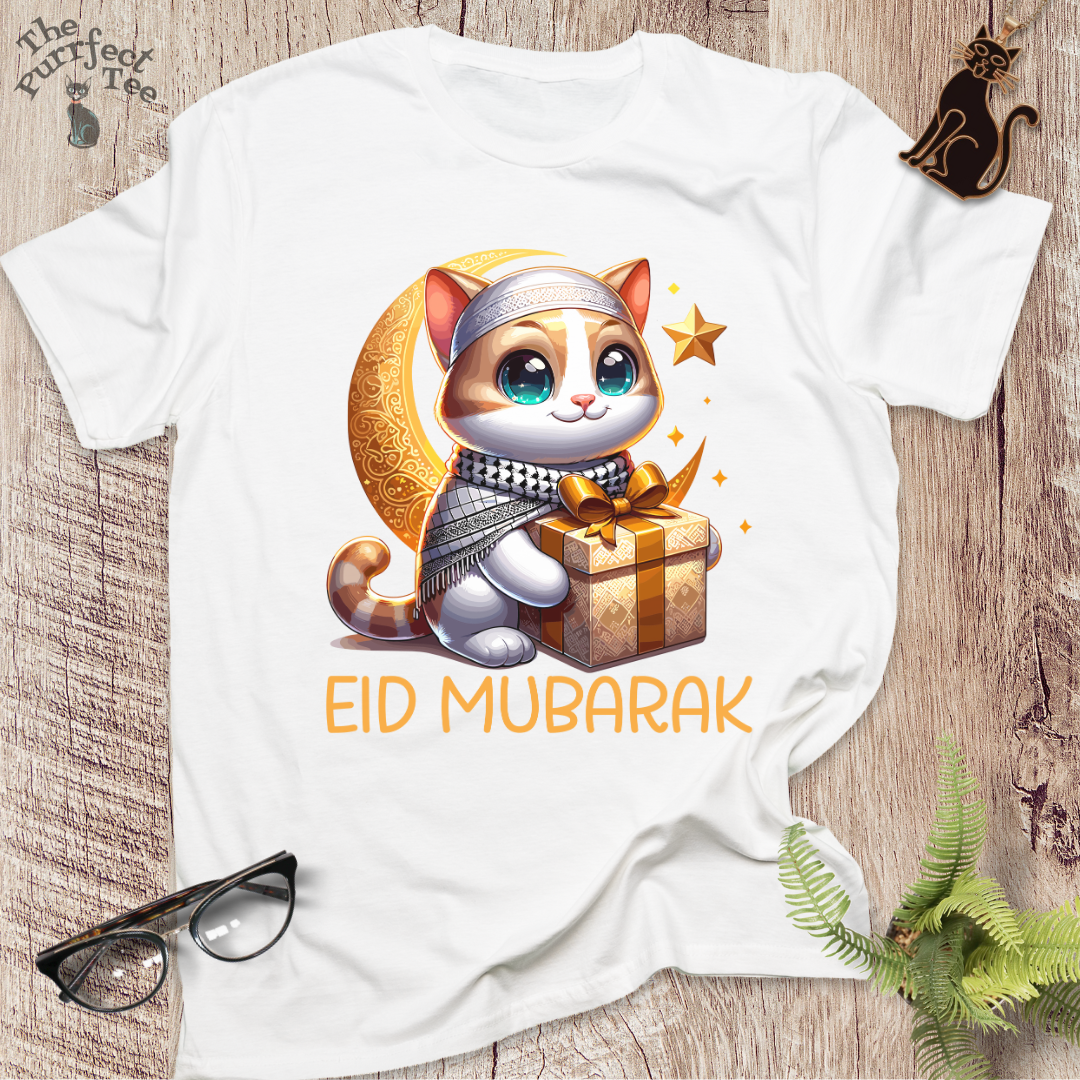 Eid Mubarak cat t-shirt