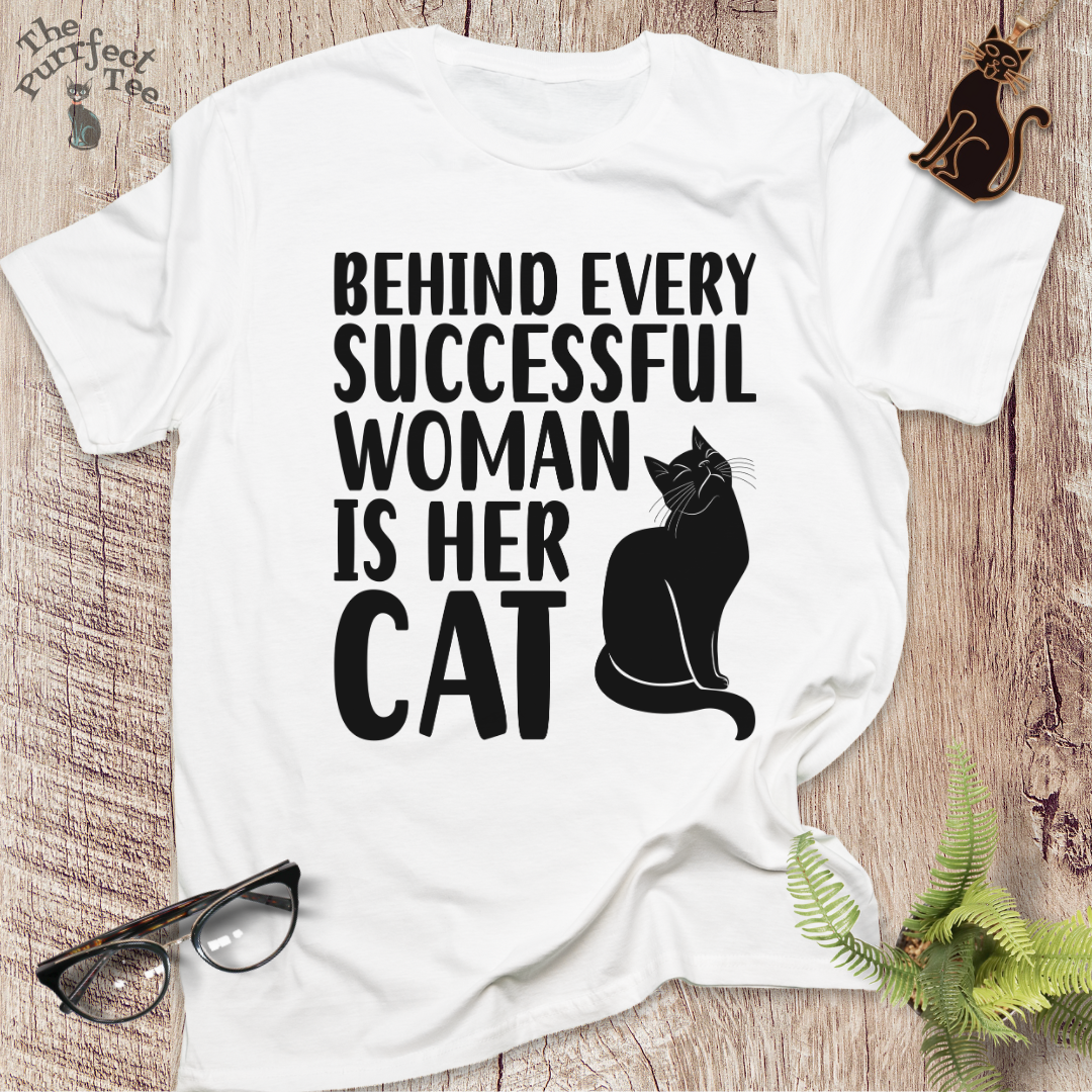 Successful woman cat t-shirt