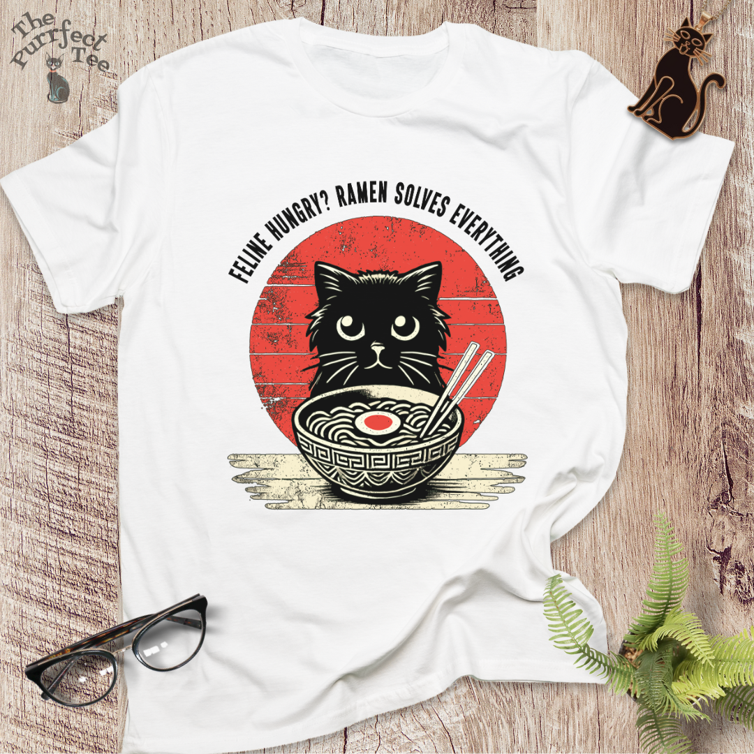 Feline hungry cat t-shirt