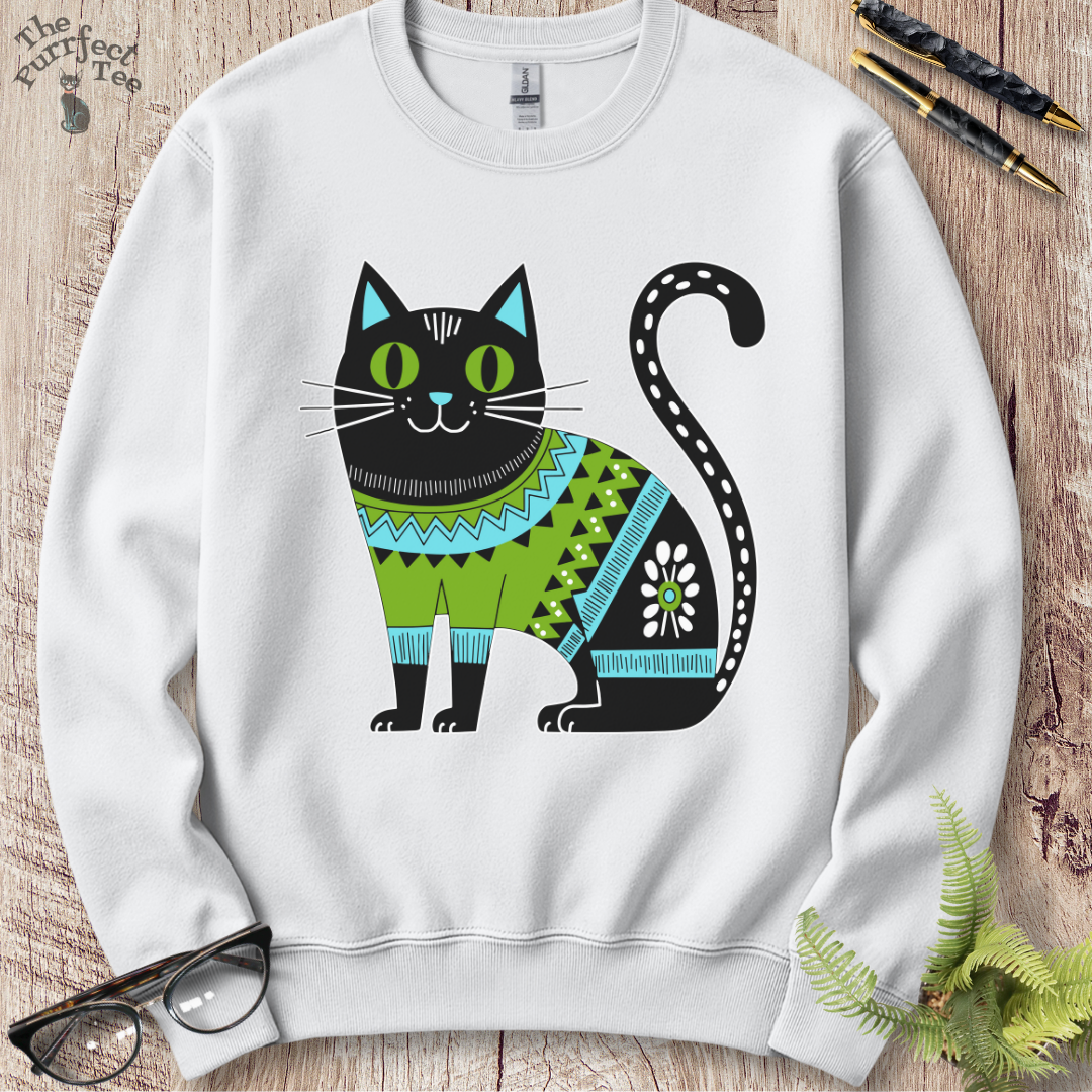 Folk jumper cat sweatshirt