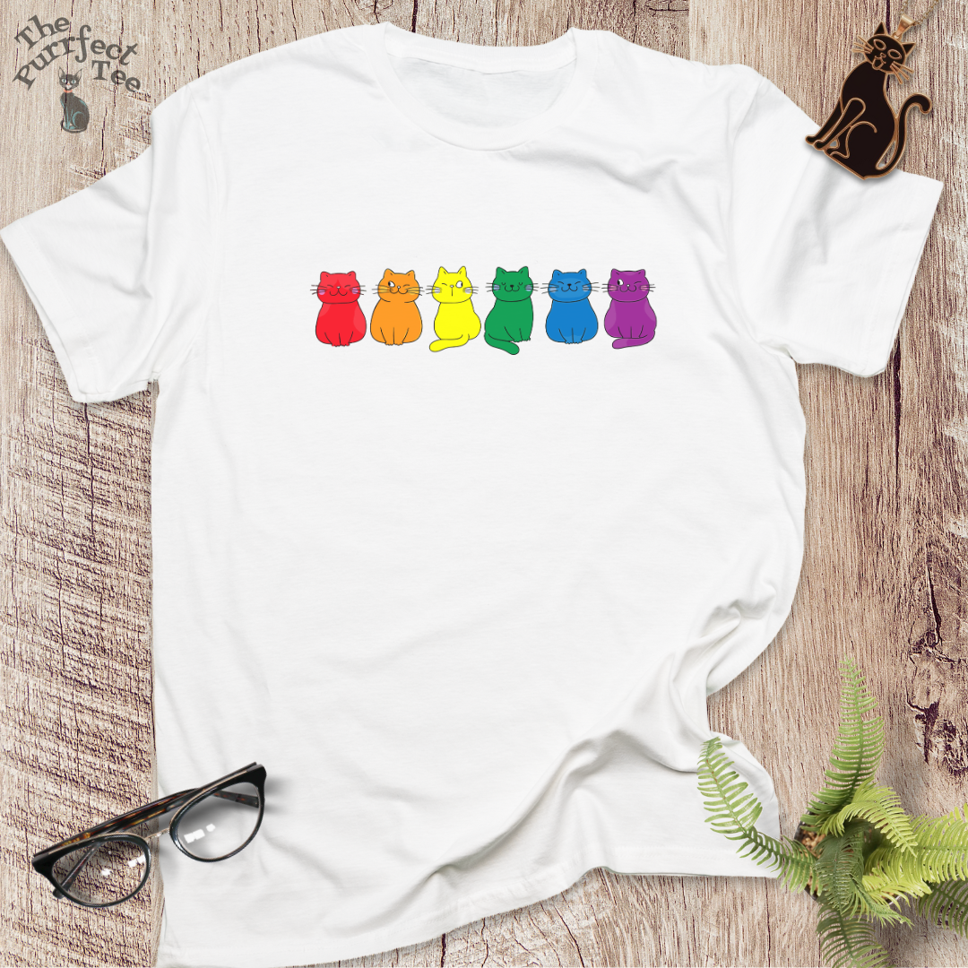 Rainbow cat t-shirt