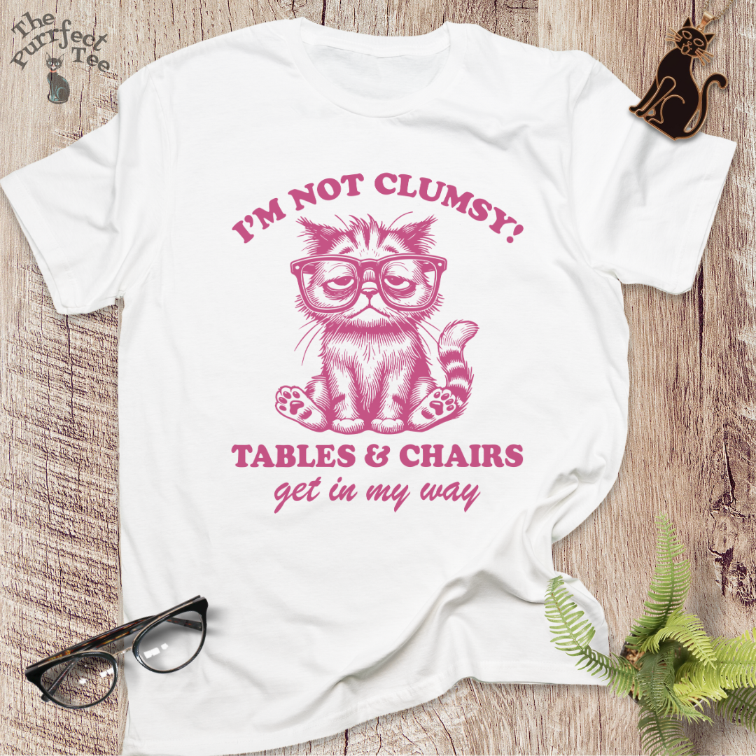 I'm not clumsy cat t-shirt