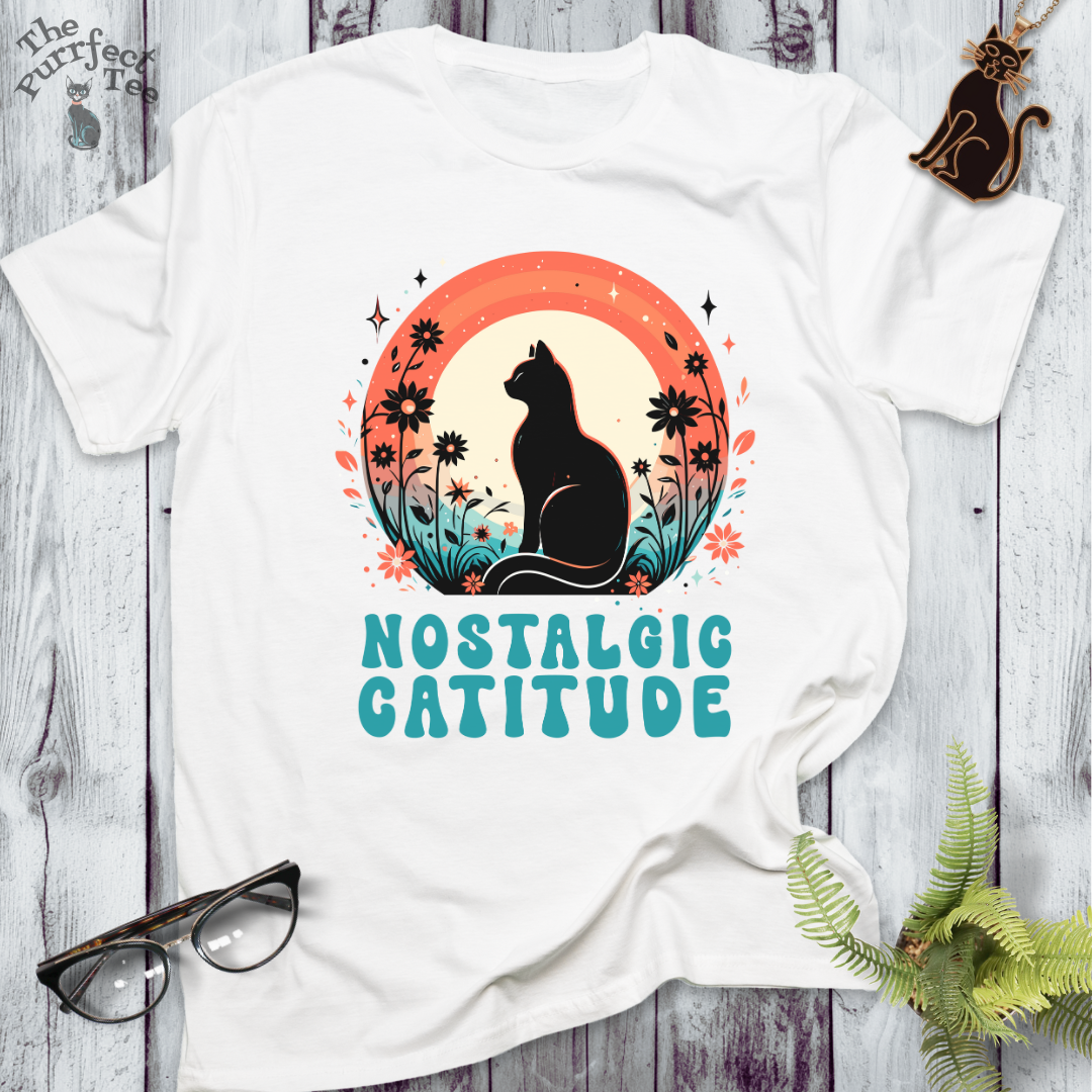 Nostalgic catitude cat t-shirt
