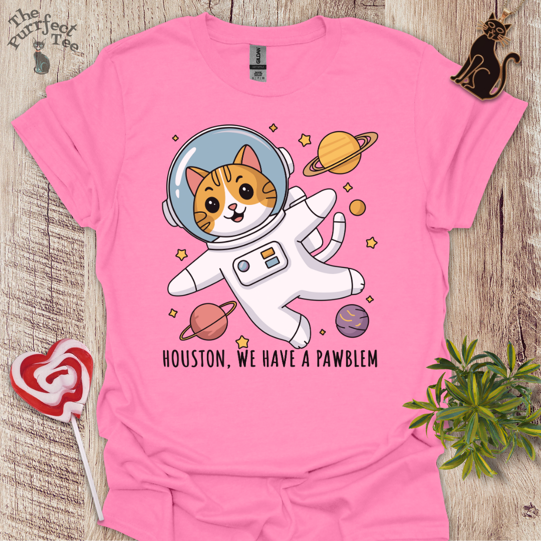 Houston, we have a pawblem cat t-shirt