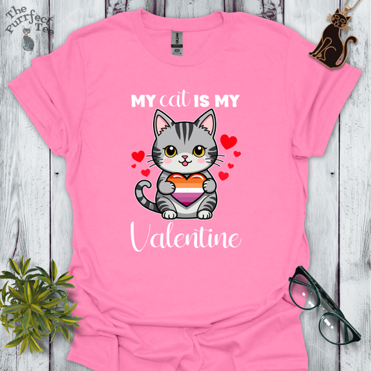 My cat is my valentine - lesbian heart