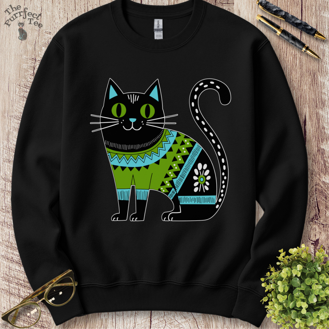 Folk jumper cat sweatshirt