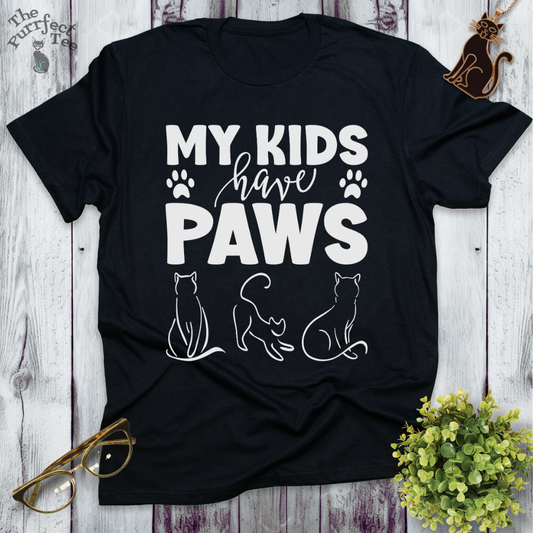 My kids have paws cat t-shirt