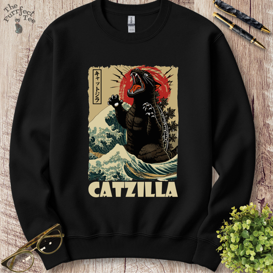 Catzilla Sweatshirt - Retro Inspired Quirky Design