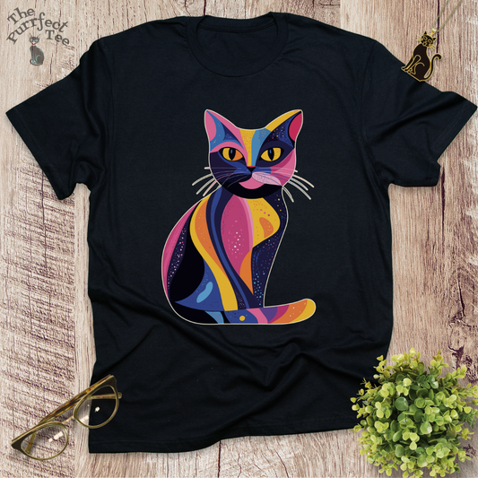 Colourful 2 cat t-shirt