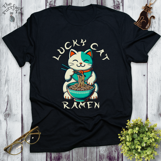 Lucky cat ramen t-shirt