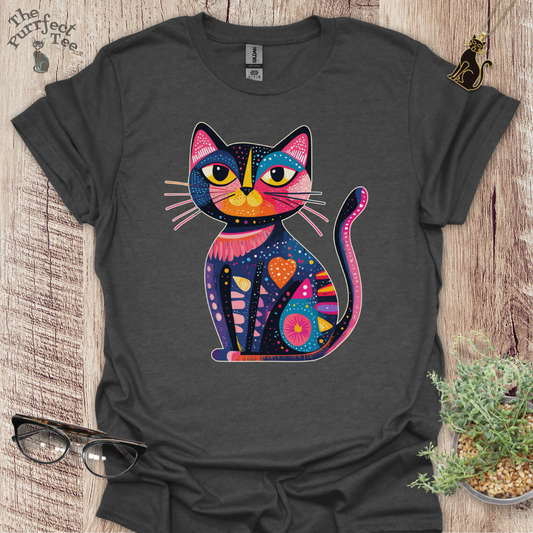 Colourful 1 cat t-shirt