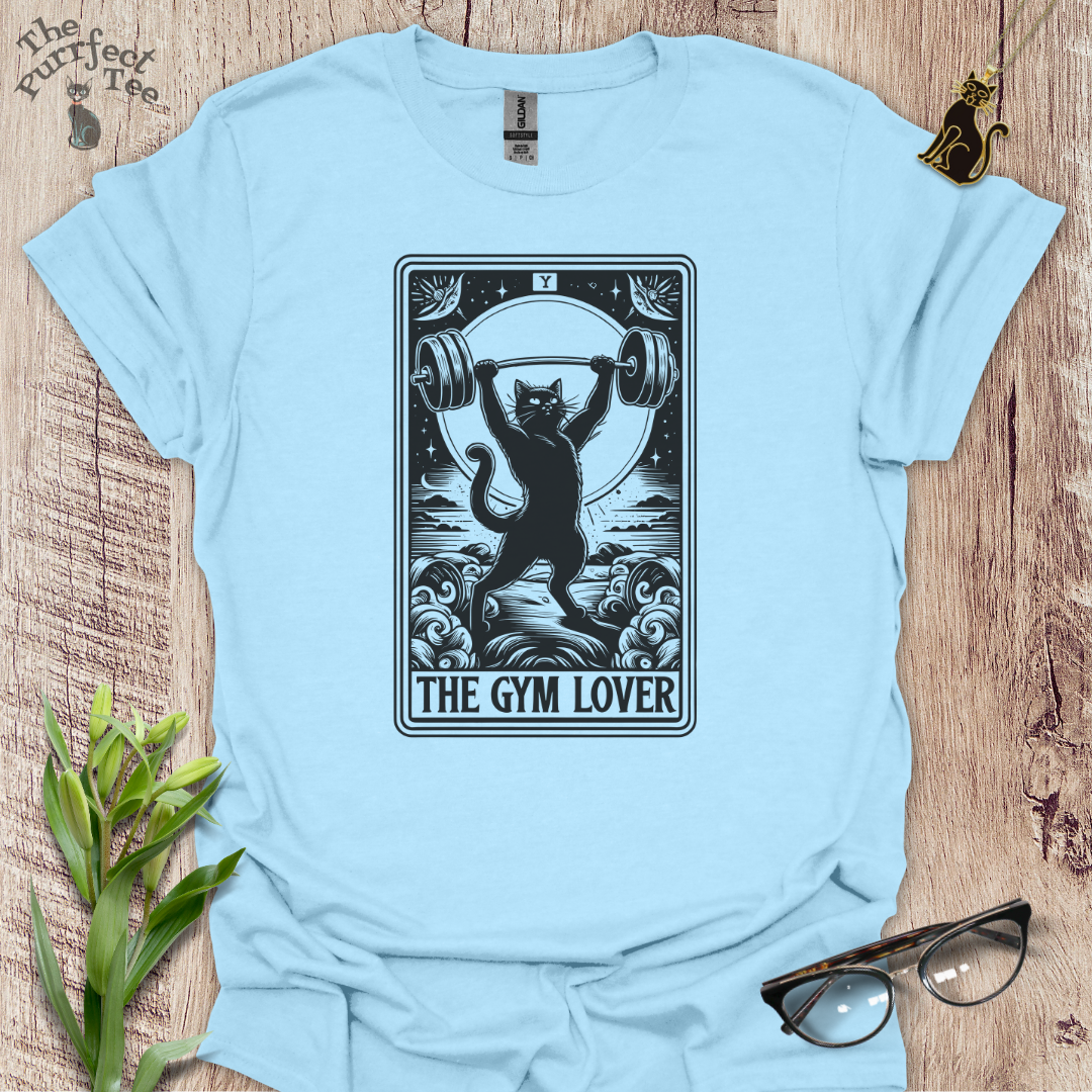 Tarot card gym cat t-shirt