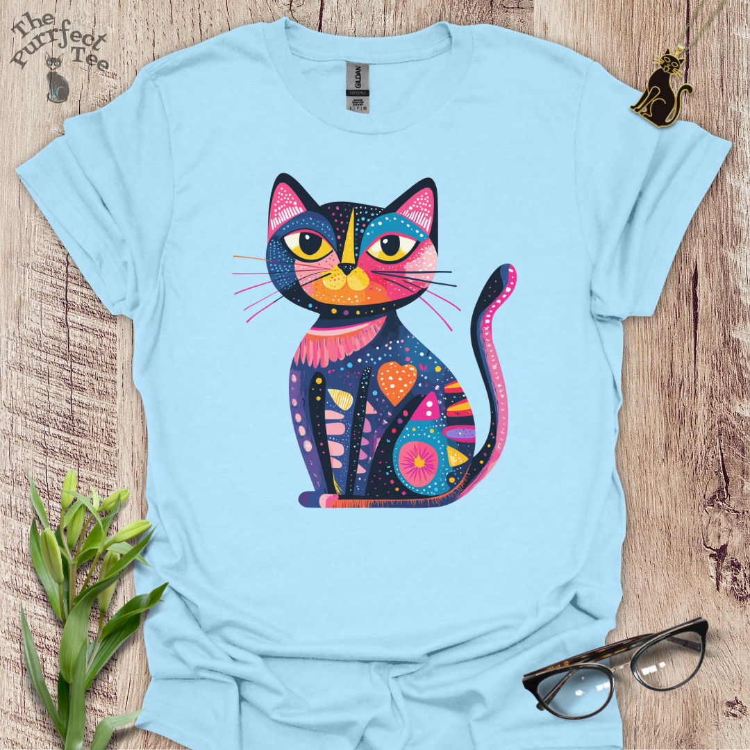 Colourful 1 cat t-shirt