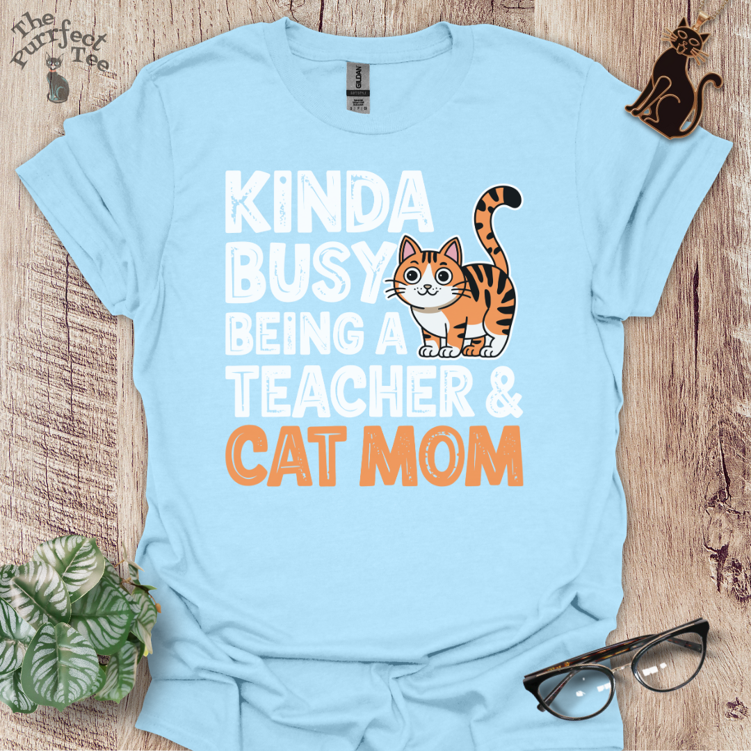 Kinda busy cat t-shirt