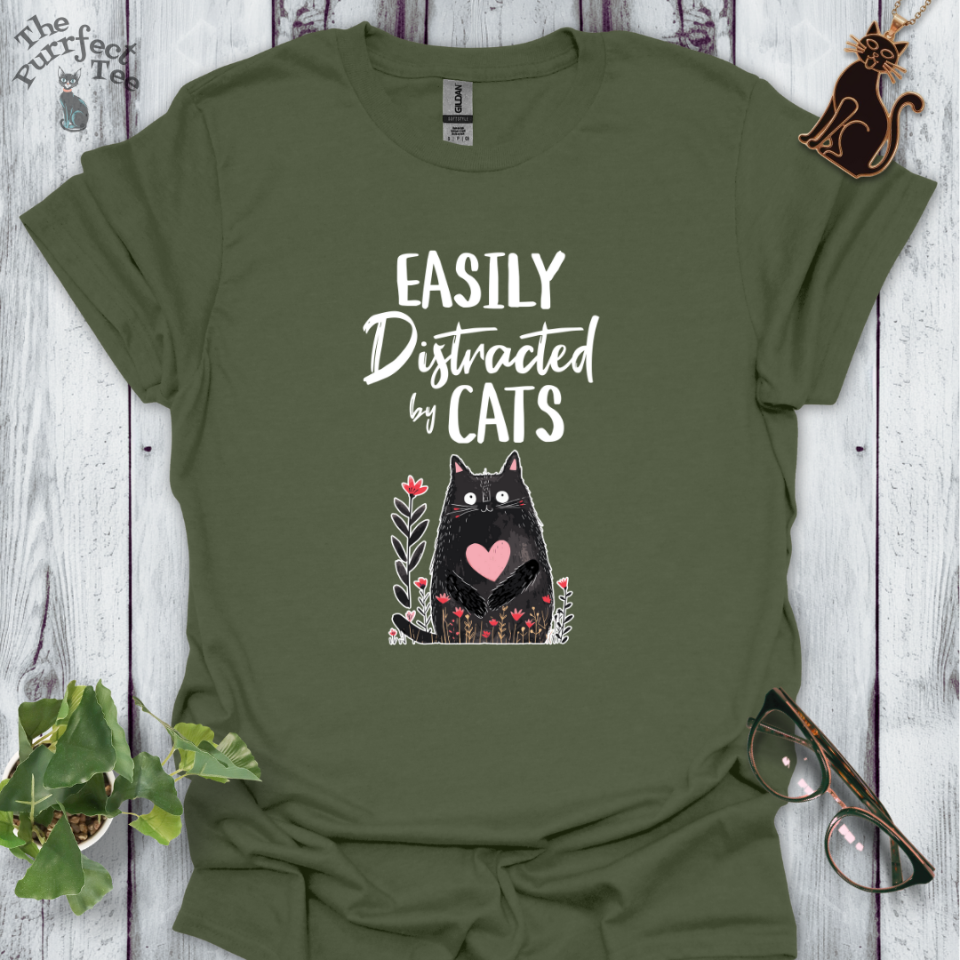 Easily distracted by cats - cat with heart